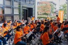 アートフェスタの吹奏楽演奏の画像