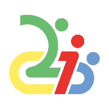 黄色、緑色、赤色、青色で描かれた全国障害者スポーツ大会のシンボルマーク