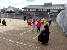 5歳児の歩行教室の様子