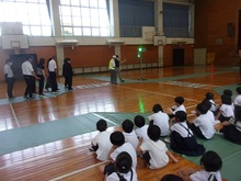 学年別下校の代表歩行の様子