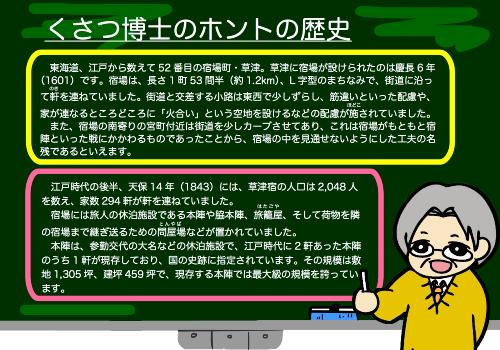 くさつ博士のホントの歴史（宿場・街道）