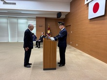 草津市防災指導員解嘱辞令交付式の写真