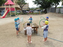 3歳児水遊び