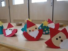 制作したサンタとツリー