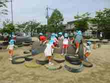 校庭散策の写真