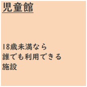 児童館　18歳未満なら 誰でも利用できる 施設