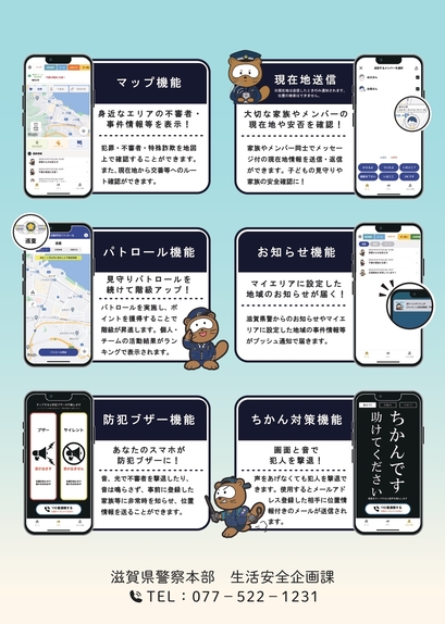 『ぼけっとポリスしが』の機能