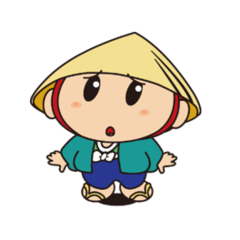 困った顔のたび丸くん