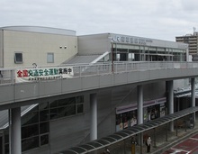 南草津駅への横断幕掲出状況