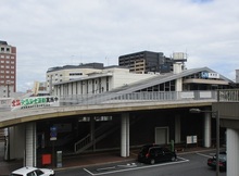草津駅への横断幕掲出状況