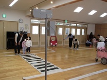 歩行体験の2周目の様子