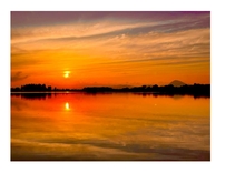 烏丸半島からの夕日の眺め