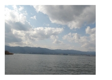 対岸眺望点からの琵琶湖の風景