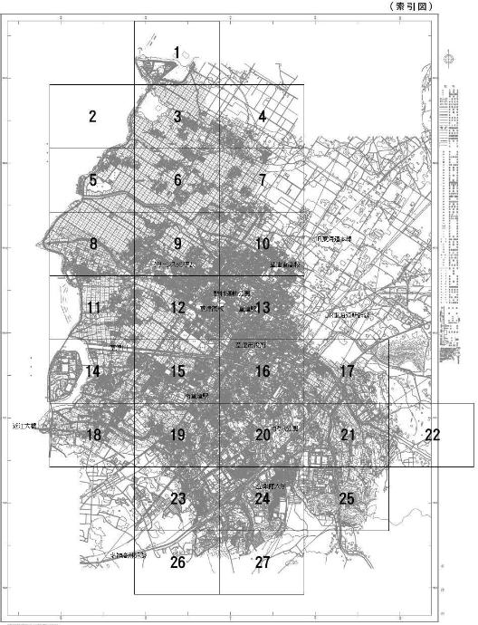 草津市の地図