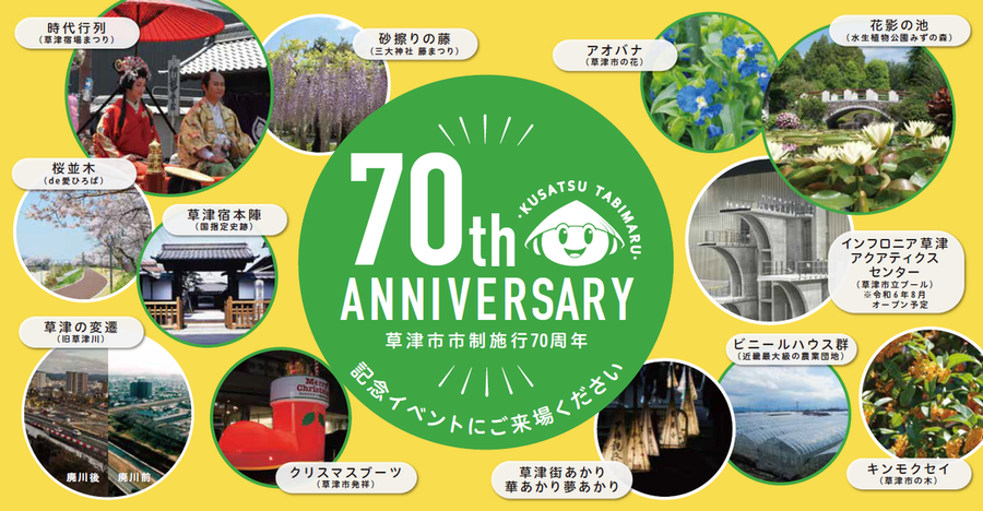 草津市市制施行70周年ロゴマーク