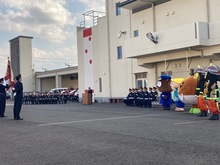 歳末特別警戒警察・消防合同出動式の写真