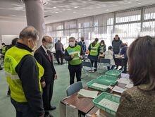 草津市防災ボランティアセンター開設・運営訓練の写真