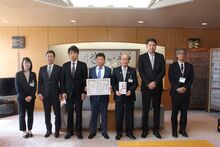 滋賀県建設業協会湖南支部様感謝状贈呈式の写真