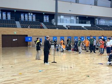 わたSHIGA輝く国スポデモンストレーション競技スポーツウェルネス吹矢の写真