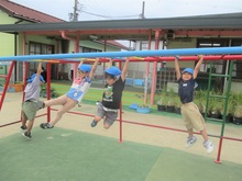 雲梯の練習風景