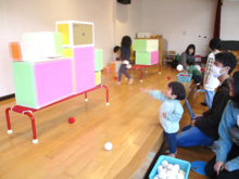 箱倒しゲームの様子