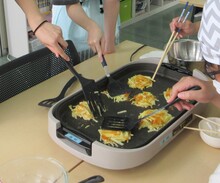 ガレットを焼いているところ