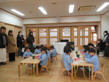 教室での参観の様子