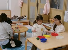 ままごとをしている写真